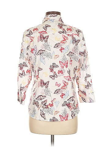 Foxcroft 3/4 Sleeve Button-Down Shirt (view 2)