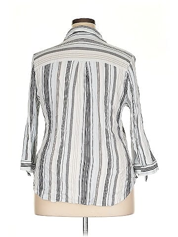 Fortune + Ivy 3/4 Sleeve Button-Down Shirt (view 2)