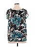 Judith 100% Polyester Teal Short Sleeve Blouse Size 1X - photo 2