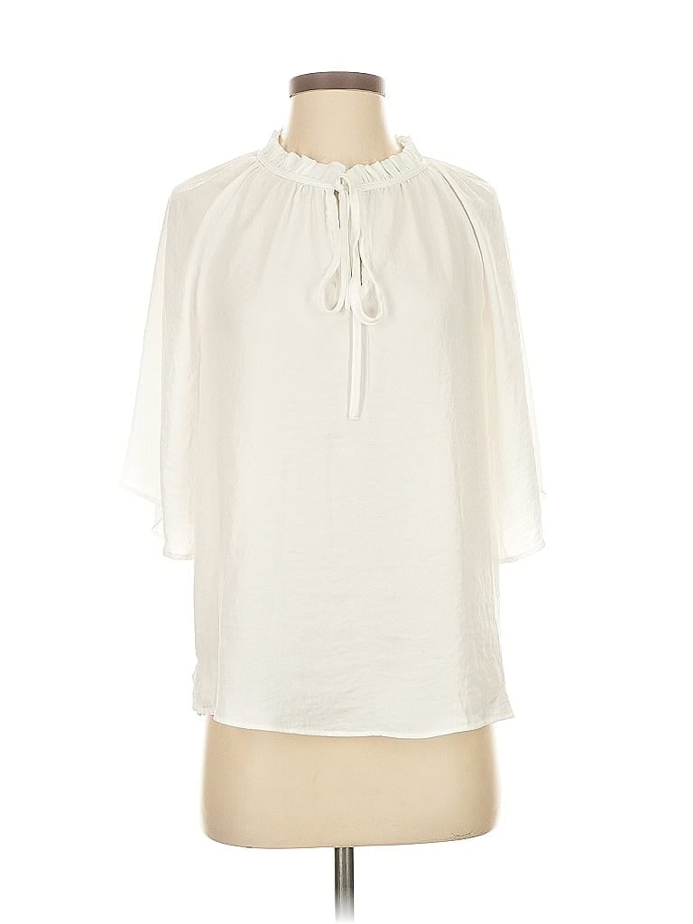 Pre-owned Vince Camuto 3/4 Sleeve Blouse In White