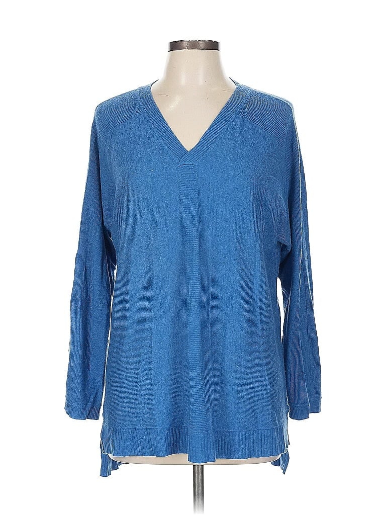 Pre-owned Chico's Pullover Sweater In Blue