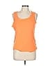 Unbranded 100% Cotton Orange White Sleeveless Top Size L - photo 1