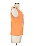 Unbranded 100% Cotton Orange White Sleeveless Top Size L - photo 4