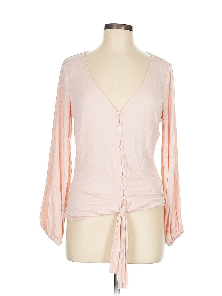 Pre-owned Venus Long Sleeve Blouse In Pink