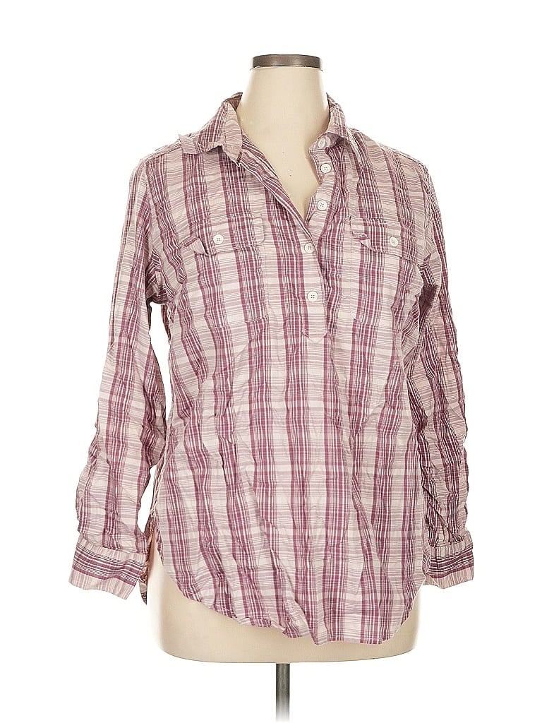 Pre-owned Ridgecut Long Sleeve Button Down Shirt In Burgundy