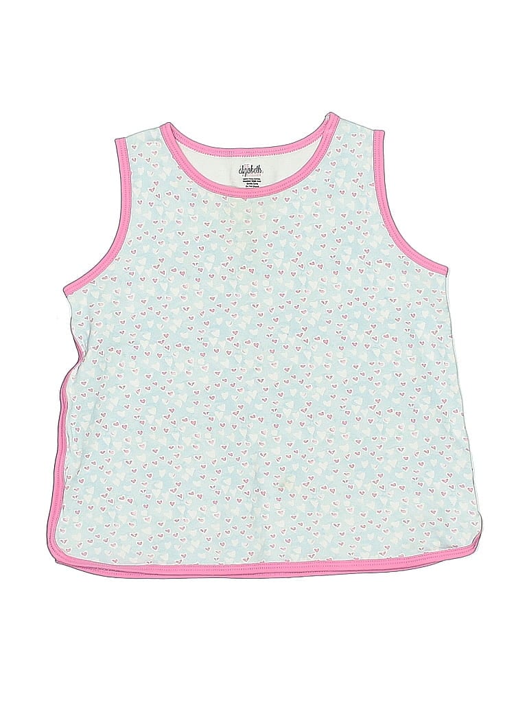 Pre-owned Elizabeth And James Kids' Sleeveless Top Blue Crew Neck Tops