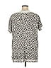 Honeyme Animal Print Silver Short Sleeve Top Size XL - photo 2