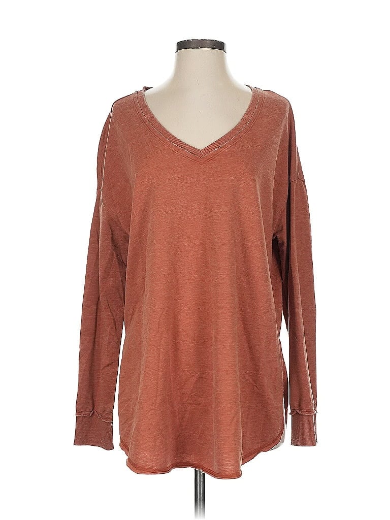 Click to view more detailed imagery on our partner's website Pre-owned Z Supply Long Sleeve Top Brown V Neck Tops