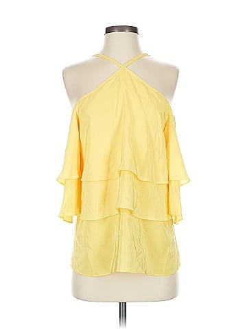 Back Label Sleeveless Silk Top (view 1)