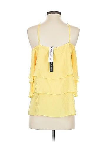 Back Label Sleeveless Silk Top (view 2)