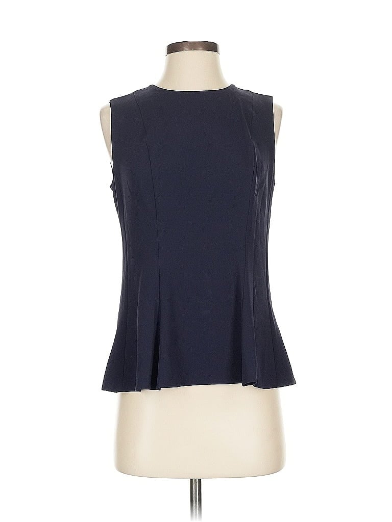 Pre-owned Ann Taylor Sleeveless Blouse In Blue