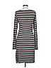 Max Studio Stripes Gray Casual Dress Size L - photo 2