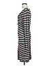 Max Studio Stripes Gray Casual Dress Size L - photo 5