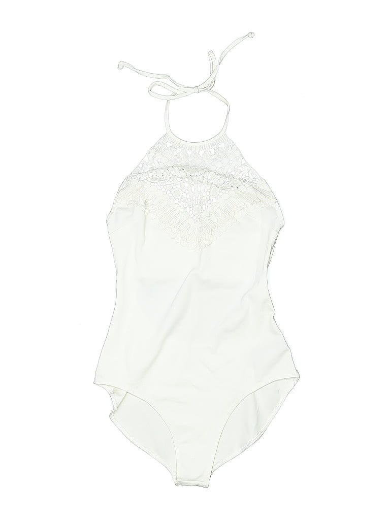 Pre-owned Out From Under Sleeveless Top Ivory Halter Neckline Tops In White