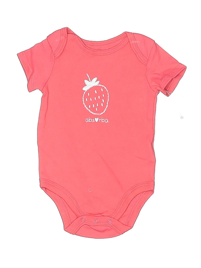 Pre-owned Absorba Babies' Short Sleeve Onesie In Pink