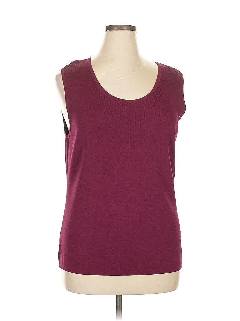Choices 100% Rayon Burgundy Sleeveless T-Shirt Size XL - photo 1