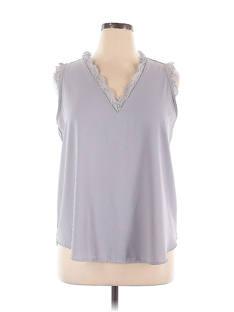 Pre-owned Unbranded Sleeveless Blouse In Gray