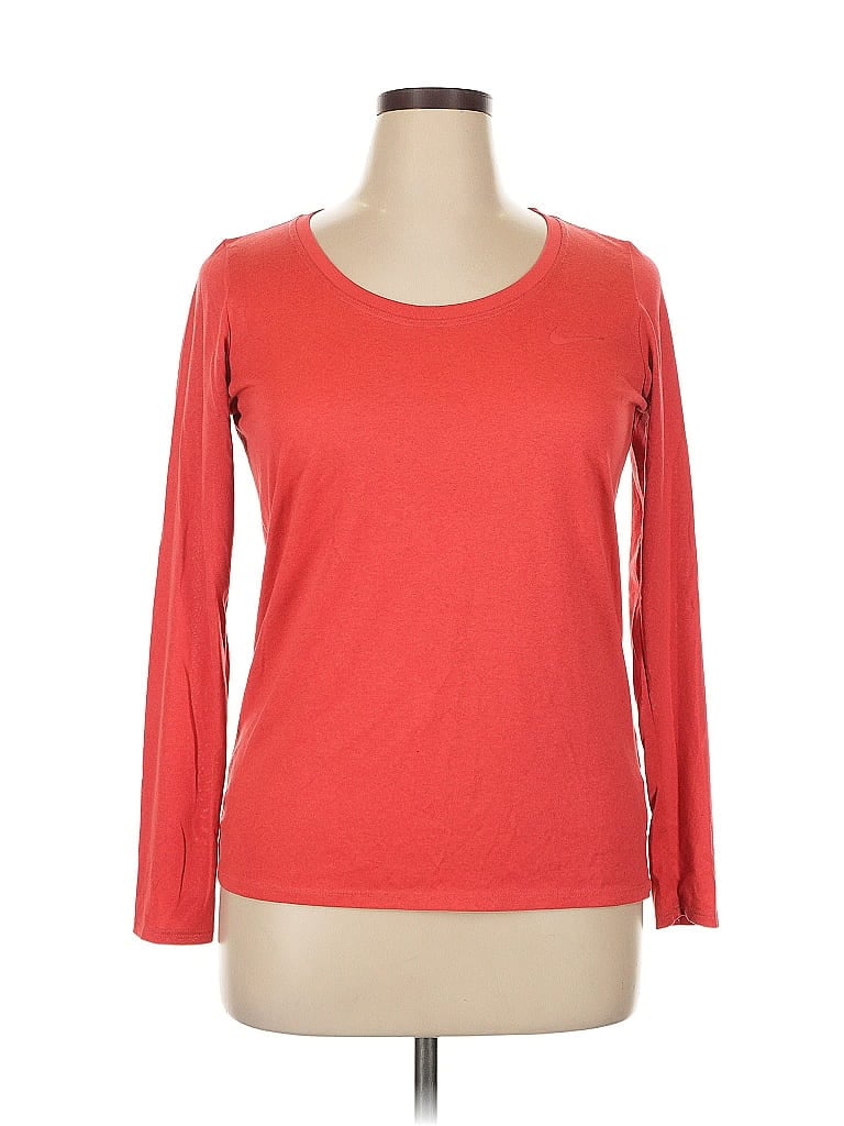 Pre-owned Nike 3/4 Sleeve T-shirt In Red
