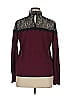 Jennifer Lopez 100% Nylon Burgundy Turtleneck Sweater Size XL - photo 2