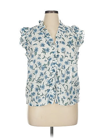 J.Crew Factory Store Sleeveless Button-Down Shirt (view 1)