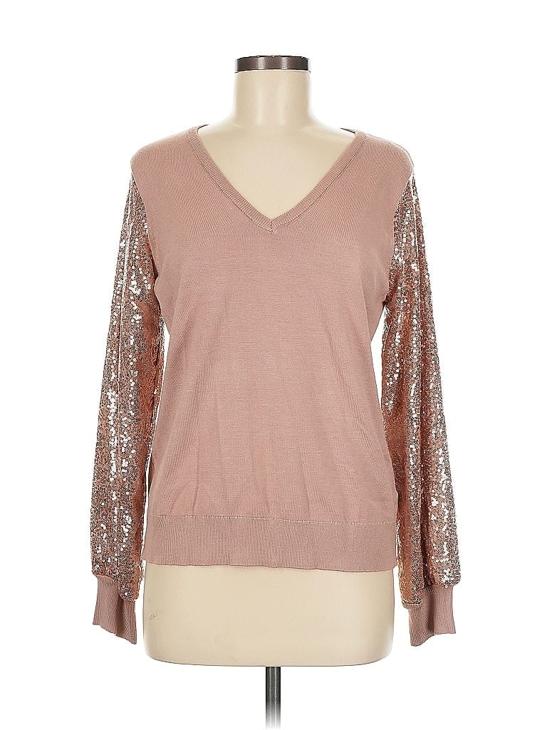 Pre-owned Adrianna Papell Pullover Sweater In Brown