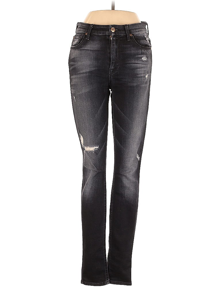 Pre-owned 7 For All Mankind Jeans In Black