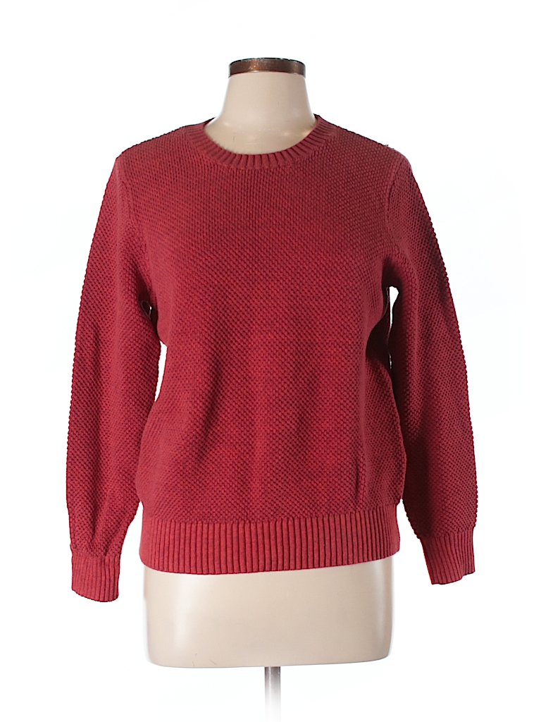 Appleseeds 100% Cotton Solid Red Pullover Sweater Size L - 80% off ...