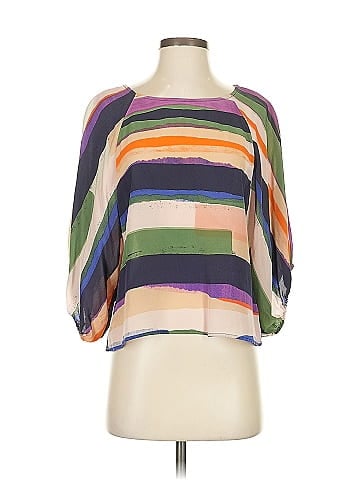 Maeve 3/4 Sleeve Silk Top (view 1)