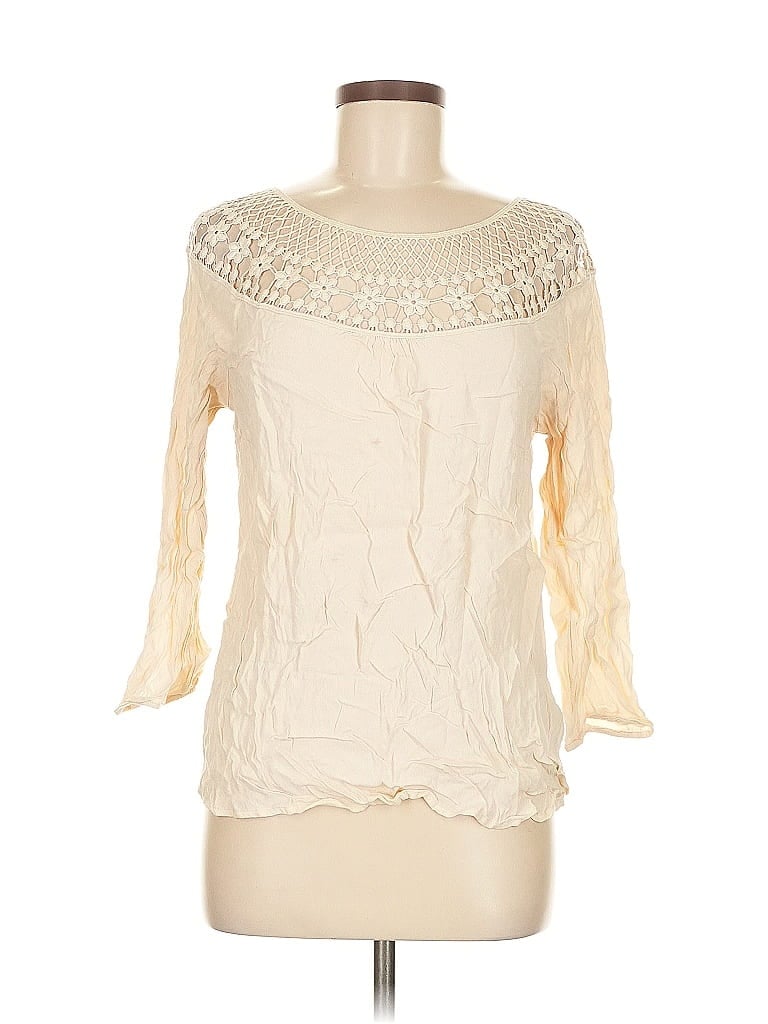 Pre-owned Daniel Rainn 3/4 Sleeve Blouse In White