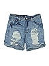 Hot Kiss Blue Denim Shorts Size 1 - photo 1