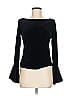 Xscape Black Long Sleeve Top Size M - photo 1
