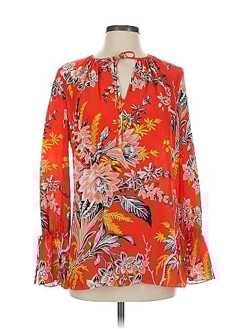 Diane von Furstenberg Long Sleeve Silk Top (view 1)