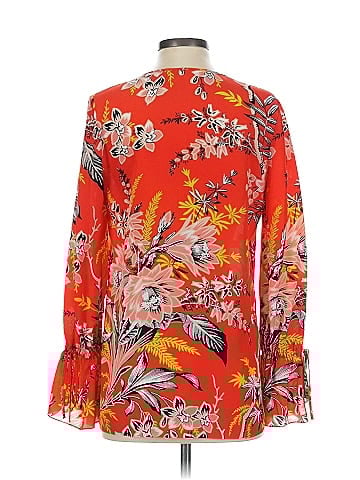 Diane von Furstenberg Long Sleeve Silk Top (view 2)