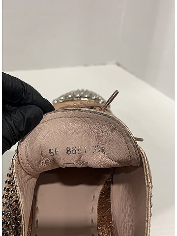 Miu Miu Gold Pink Sneakers Size EU 39 1/2