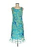 Studio 1 100% Polyester Tropical Blue Cocktail Dress Size 8 - photo 1