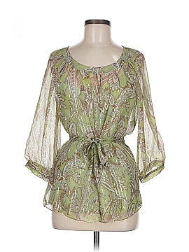 Andre Oliver 3/4 Sleeve Silk Top