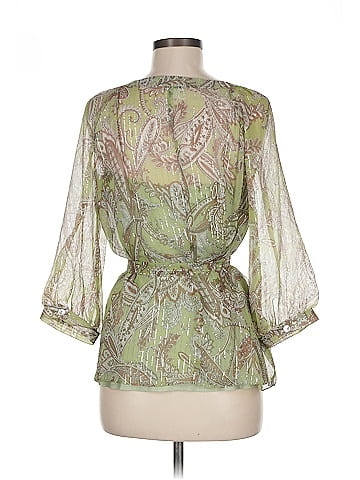 Andre Oliver 3/4 Sleeve Silk Top (view 2)