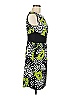 B-Works Print Green Cocktail Dress Size 8 - photo 4