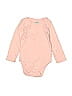 Assorted Brands 100% Cotton Pink Long Sleeve Onesie 6-9 MO / 9 MO - photo 1