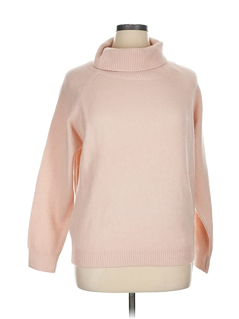 Pre-owned Ann Taylor Turtleneck Sweater In Pink