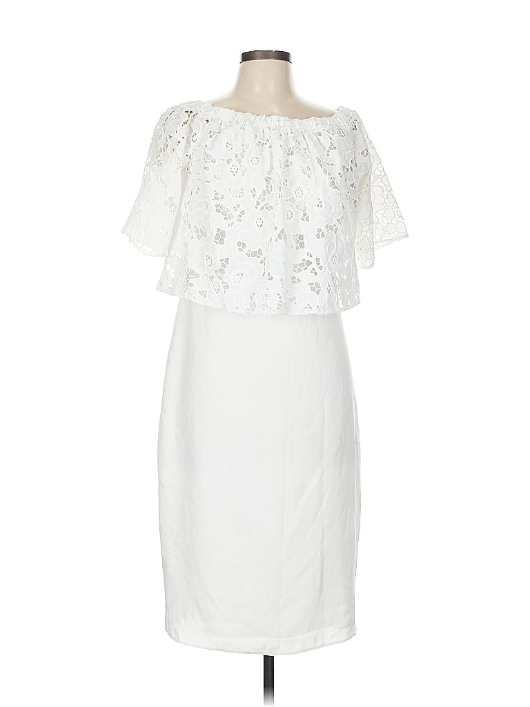 Pre-owned Shoshanna Cocktail Dress In White