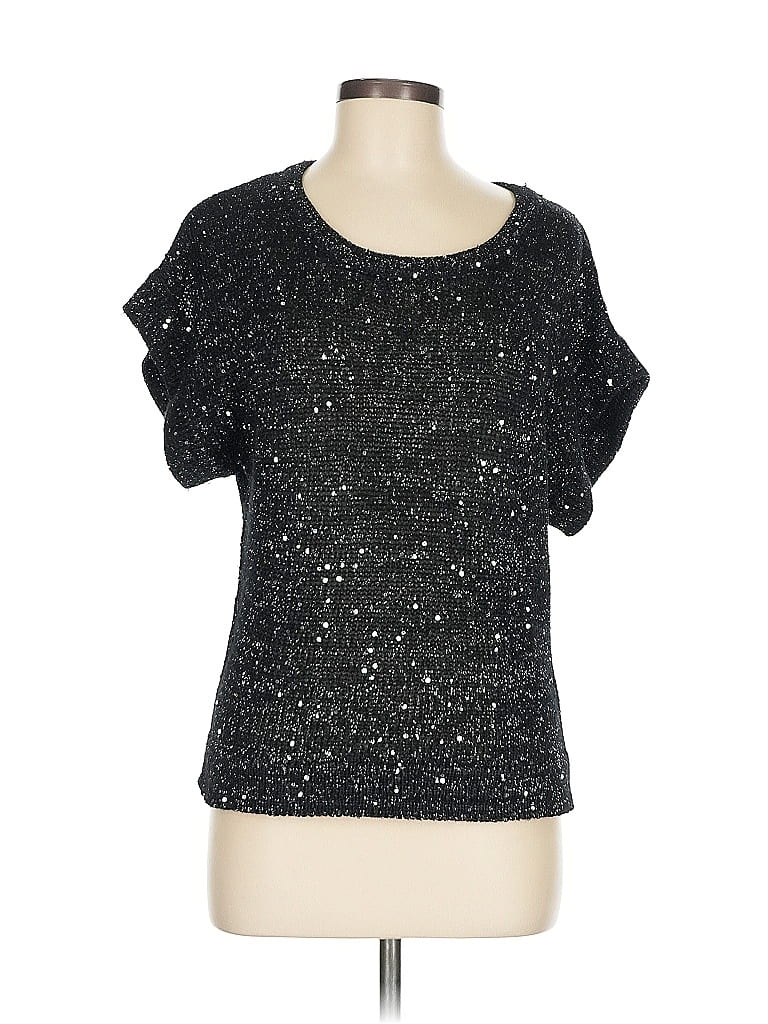 Pre-owned H By Halston Short Sleeve T-shirt In Black
