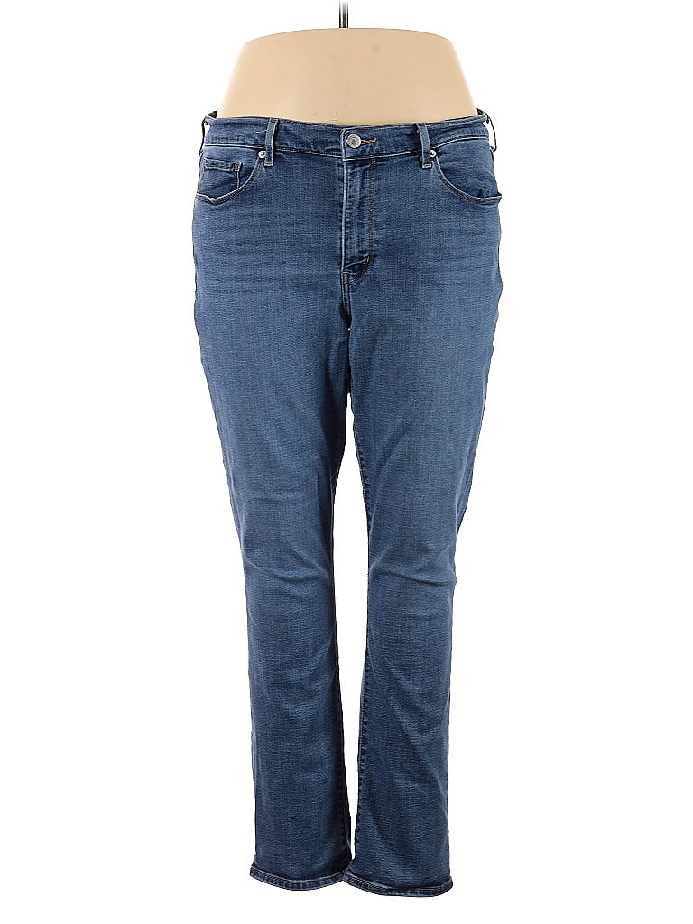 Classic Solid Blue Jeans Size 16 - photo 1