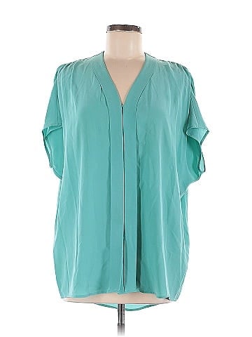 TWO by Vince Camuto Short Sleeve Silk Top (view 1)