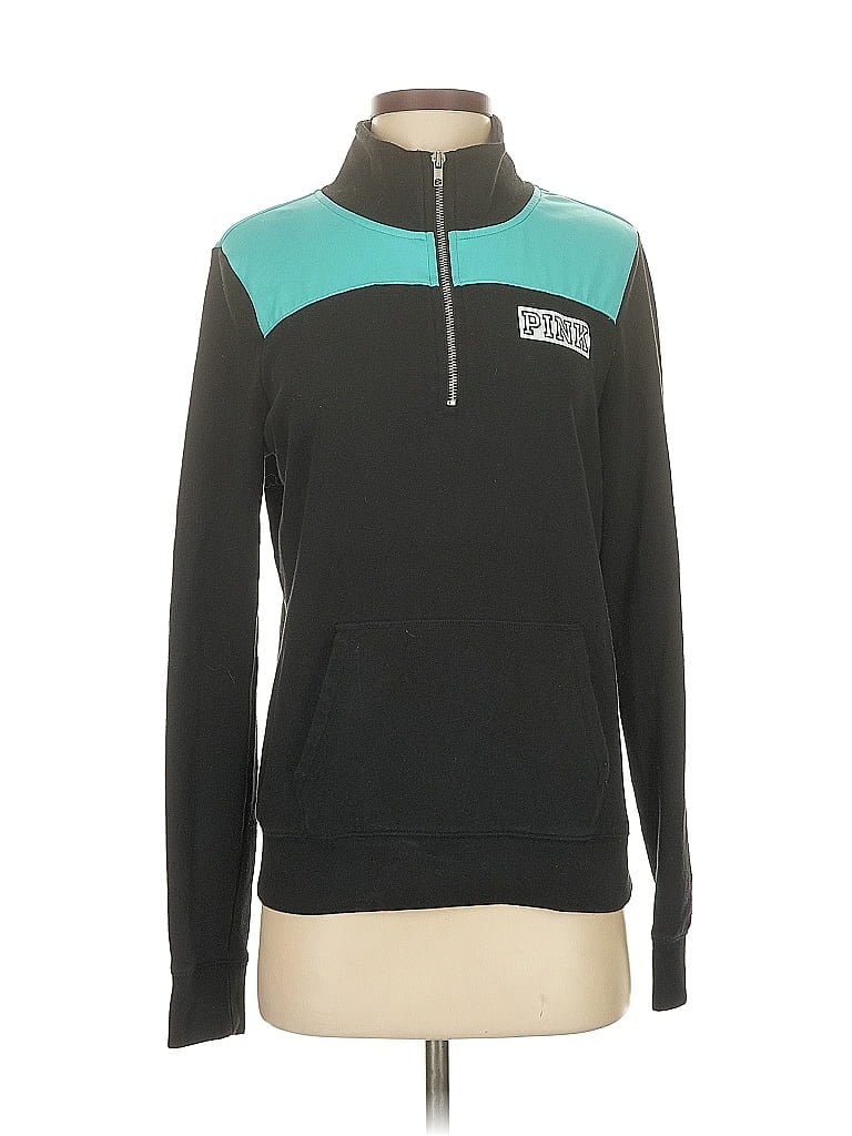 Pre-owned Victoria's Secret Pink Sweatshirt In Black