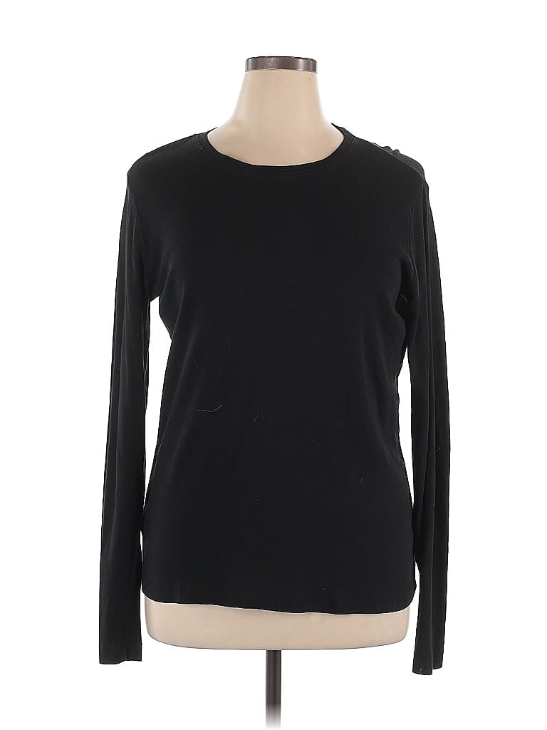 Pre-owned Eddie Bauer Long Sleeve T-shirt In Black