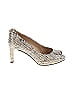 Stuart Weitzman Animal Print Silver Tan Heels Size 5 1/2 - photo 1