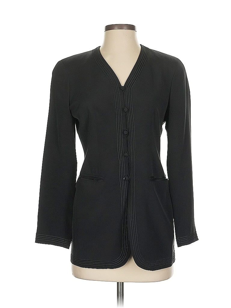 Pre-owned Ann Taylor Silk Blazer Jacket In Black