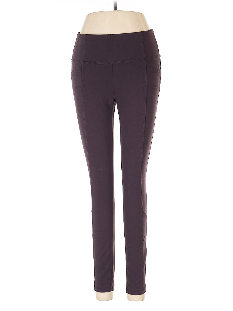 Pre-owned Athleta Active Pants In Burgundy