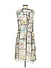 Chelsea28 100% Polyester Graphic Gray Blue Cocktail Dress Size 6 - photo 2